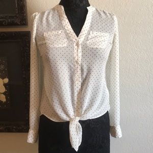 Candies  polka dot lace blouse